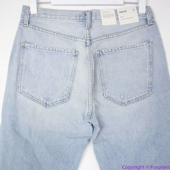 NEW Agolde Riley High Rise Straight Crop jeans in Clear Skies, size 29‎ - Picture 7 of 16